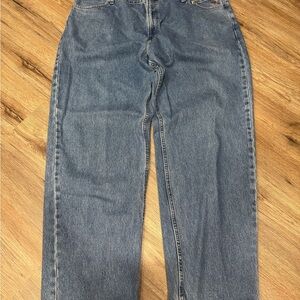 Harley Davidson Mens Straight Leg Medium Wash Blue Denim Jeans Mid Rise 44x32